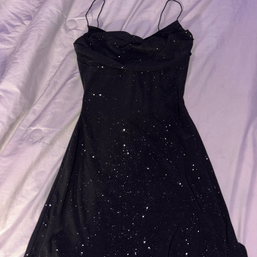 Black glitterly homecoming dress